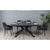 Стіл Монако розкладний обідній 1600/2400x900x750 чорний мат чорні ноги